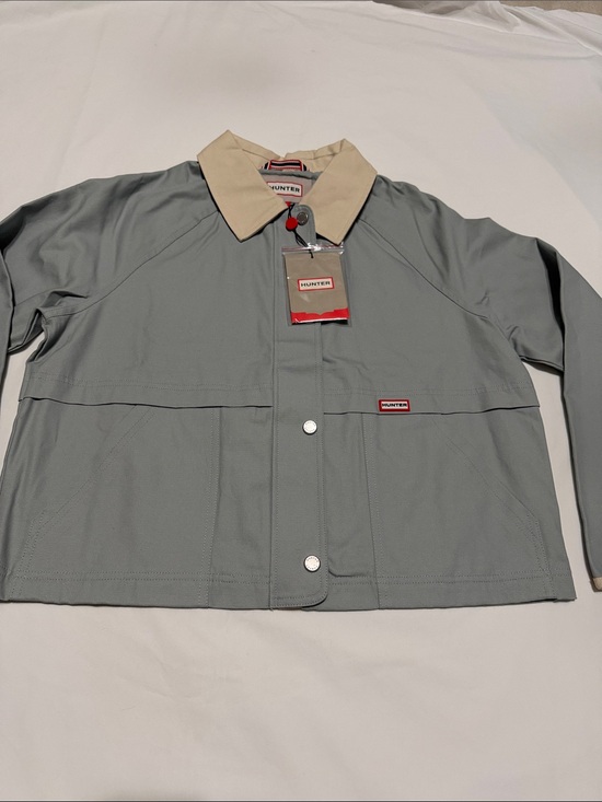 Hunter Jackets & Blazers - Hunter Collared Button Zipper Olive Gray Jacket M Cotton NWT